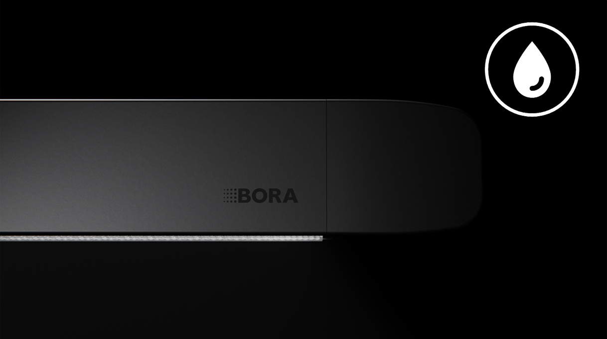 De BORA verlichting is dankzij hoogwaardige materialen eenvoudig te reinigen.