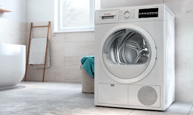 Een Bosch condensdroger heeft geen gat in de muur nodig.