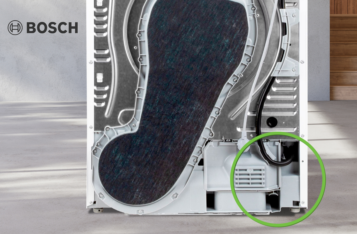 Bosch droger aansluiten op afvoer.