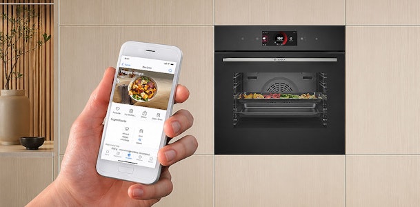 Bosch oven op afstand bedienen met de Home Connect app op een telefoon