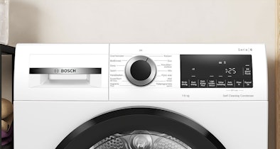 Bosch Serie 6 droger bedieningspaneel met Self Cleaning Condensor en trommelverlichting voor 9 kg