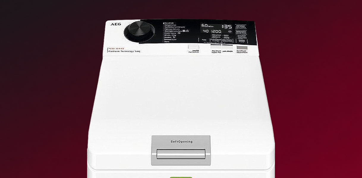 AEG 7 kg wasmachine als bovenlader die je zonder bukken van bovenaf laadt