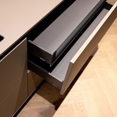 Brede laden met binnen laden