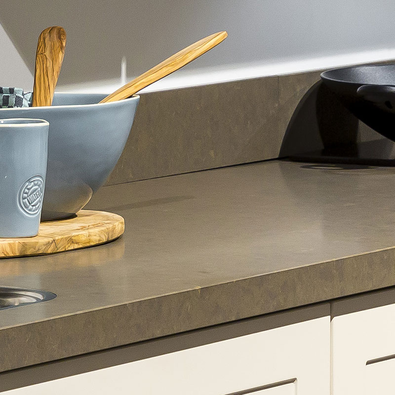 Bruin keukenblad composiet