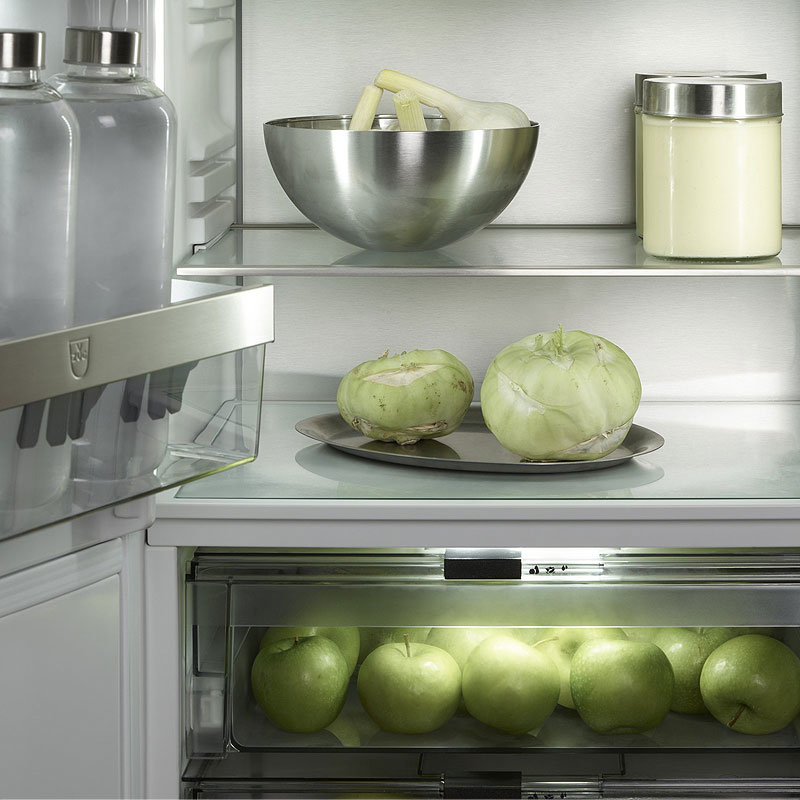 V-ZUG koelkast met ClimateControl technologie voor optimale temperatuur en luchtvochtigheid