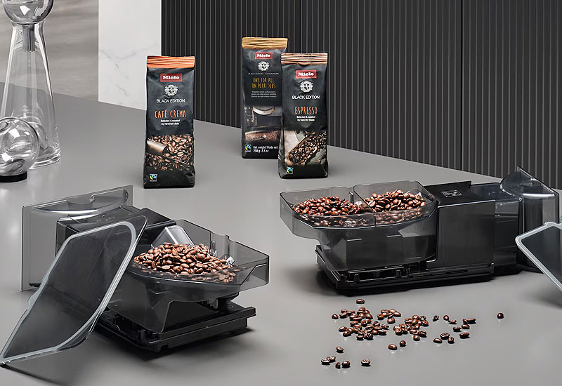 Miele inbouw koffiemachine met CoffeeSelect drie bonenreservoirs voor variatie in koffiesoorten