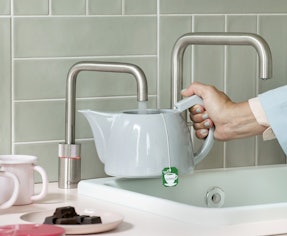 Combi reservoir met Nordic twintaps square kranen