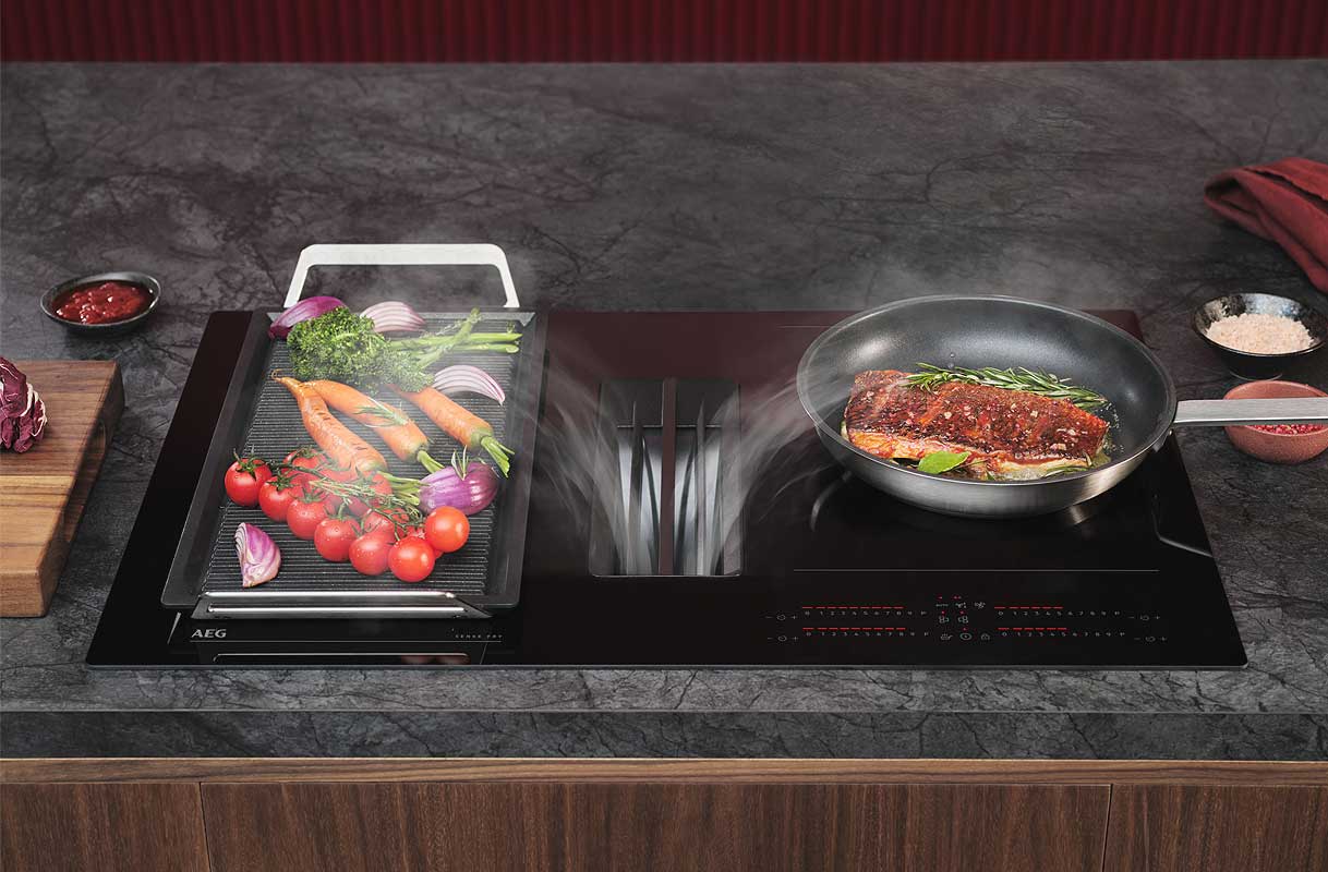 ComboHob inductiekookplaat met afzuiging ineen