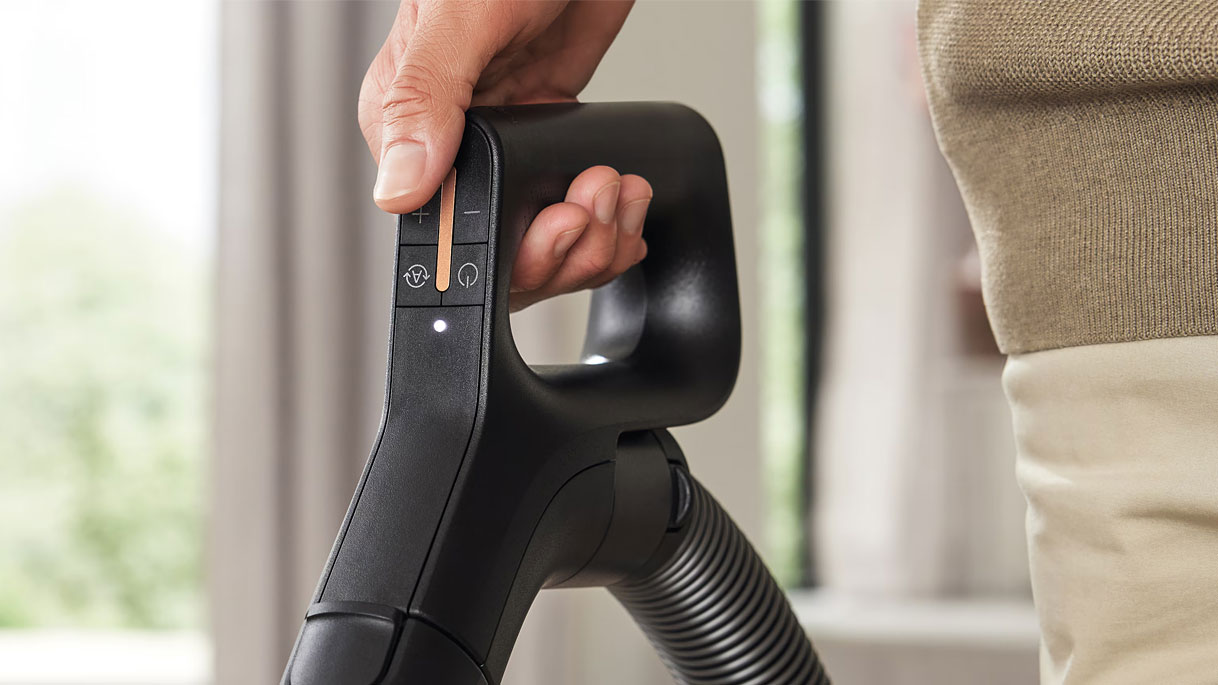 Comfortabele stofzuiger bediening.