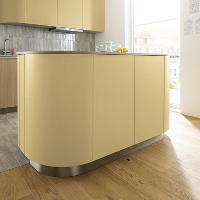 Compact kookeiland met ronde hoeken