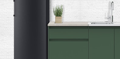 Een koelkast met slechts 1 deur is compact en ruimtebesparend.