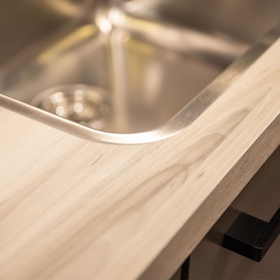 Decortop werkblad met een lichte houtprint