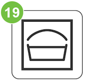 Deeg rijzen ovensymbool voor de oven waarmee gistdeeg en zuurdesem op een constante lage temperatuur kunnen rijzen.