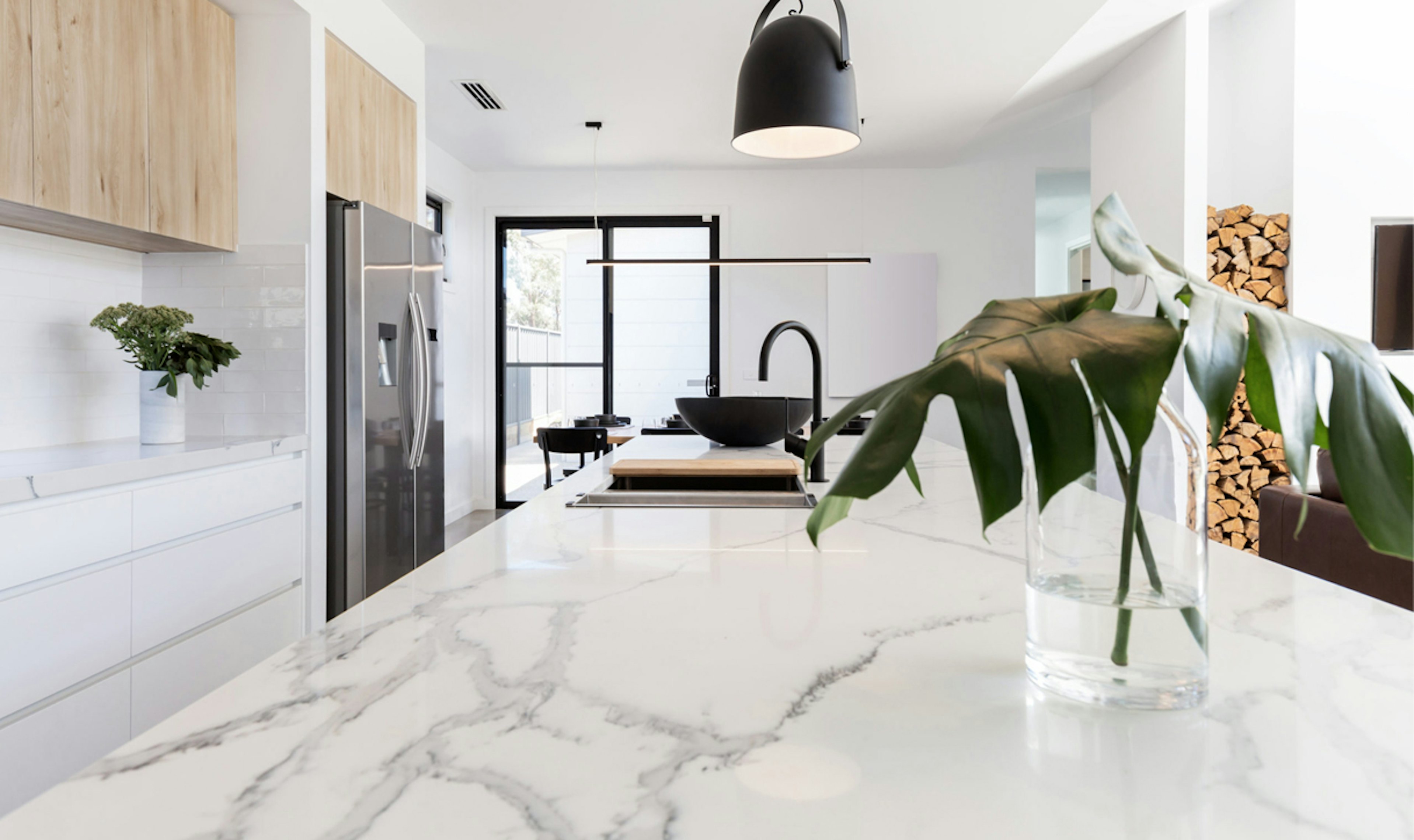 Aanrechtblad in Dekton met natuurlijke marmerlook