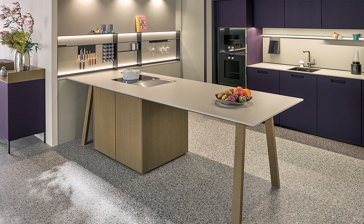 Design kookeiland met design-awards winnende kooktafel.