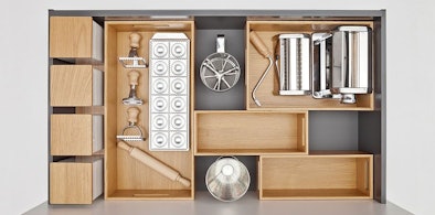 Flex-Boxen de design oplossing van next125 voor opgeruimde lades en kasten.