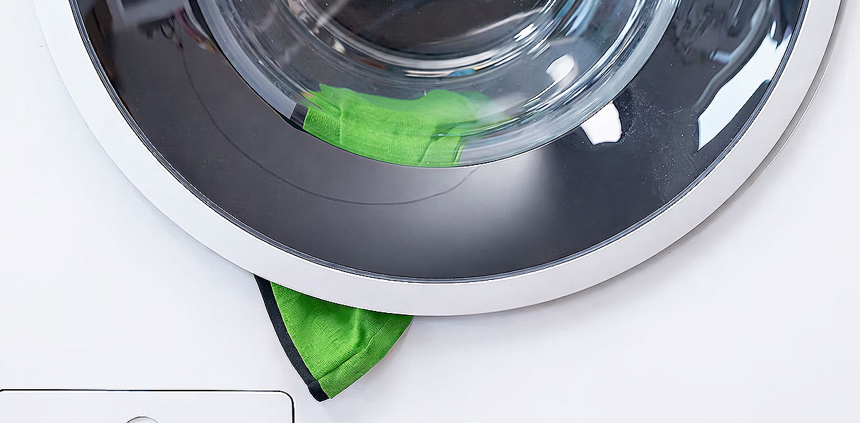 Geblokkeerde wasmachine deur