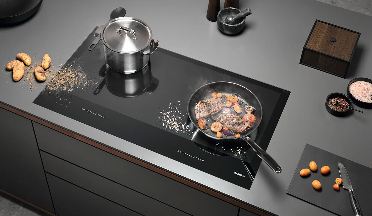 Miele DiamondFinish oppervlak inductiekookplaat krasbestendig keramiek duurzaam glaskeramiek