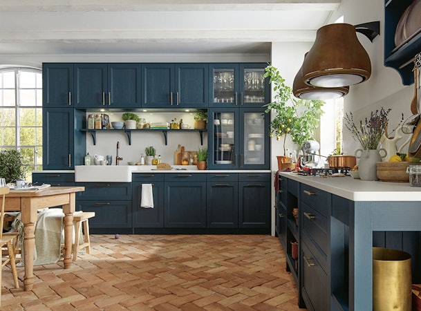 Blauwe Landelijke keuken