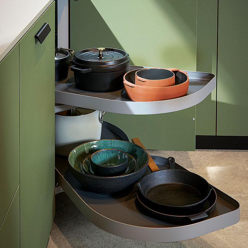 Draaiplateaus voor potten en pannen