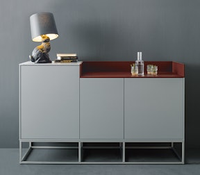 Dressoir met frame rek in RVS kleur