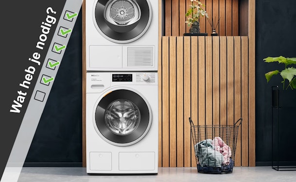 Droger op wasmachine plaatsen? Dit heb je nodig.