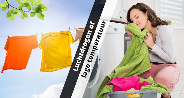 Droogmethodes voor bonte was.