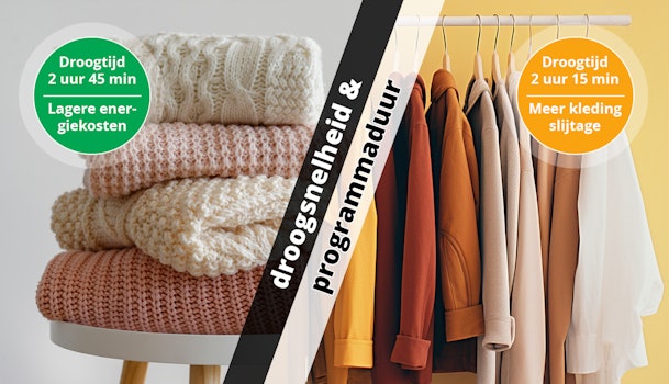 Droogsnelheid en programmaduur warmtepompdroger vs condensdroger.