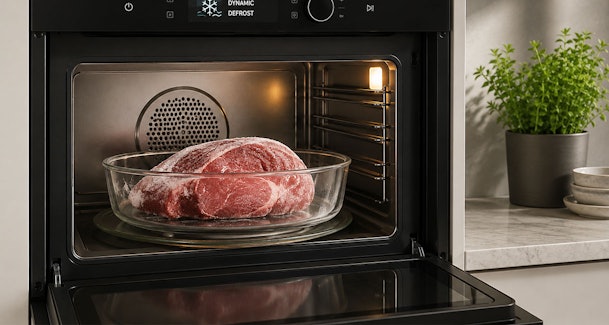 Bauknecht Dynamic Defrost ontdooit bevroren vlees gelijkmatig zonder de randen te garen