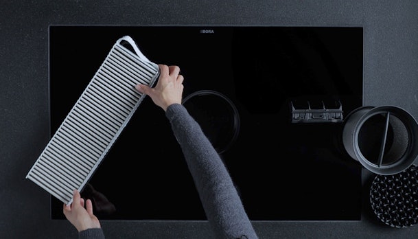 BORA X Pure filter vervangen is eenvoudig door eSwap.