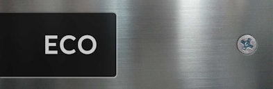 AEG vaatwasser display toont ECO programma selectie op zwart scherm