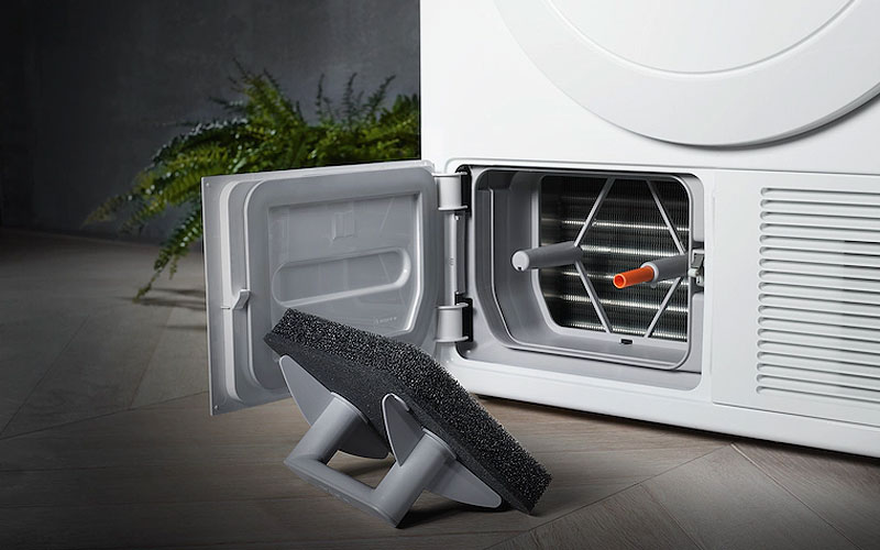 Miele EcoDry technologie met onderhoudsvrije warmtewisselaar voor blijvende energie-efficiëntie