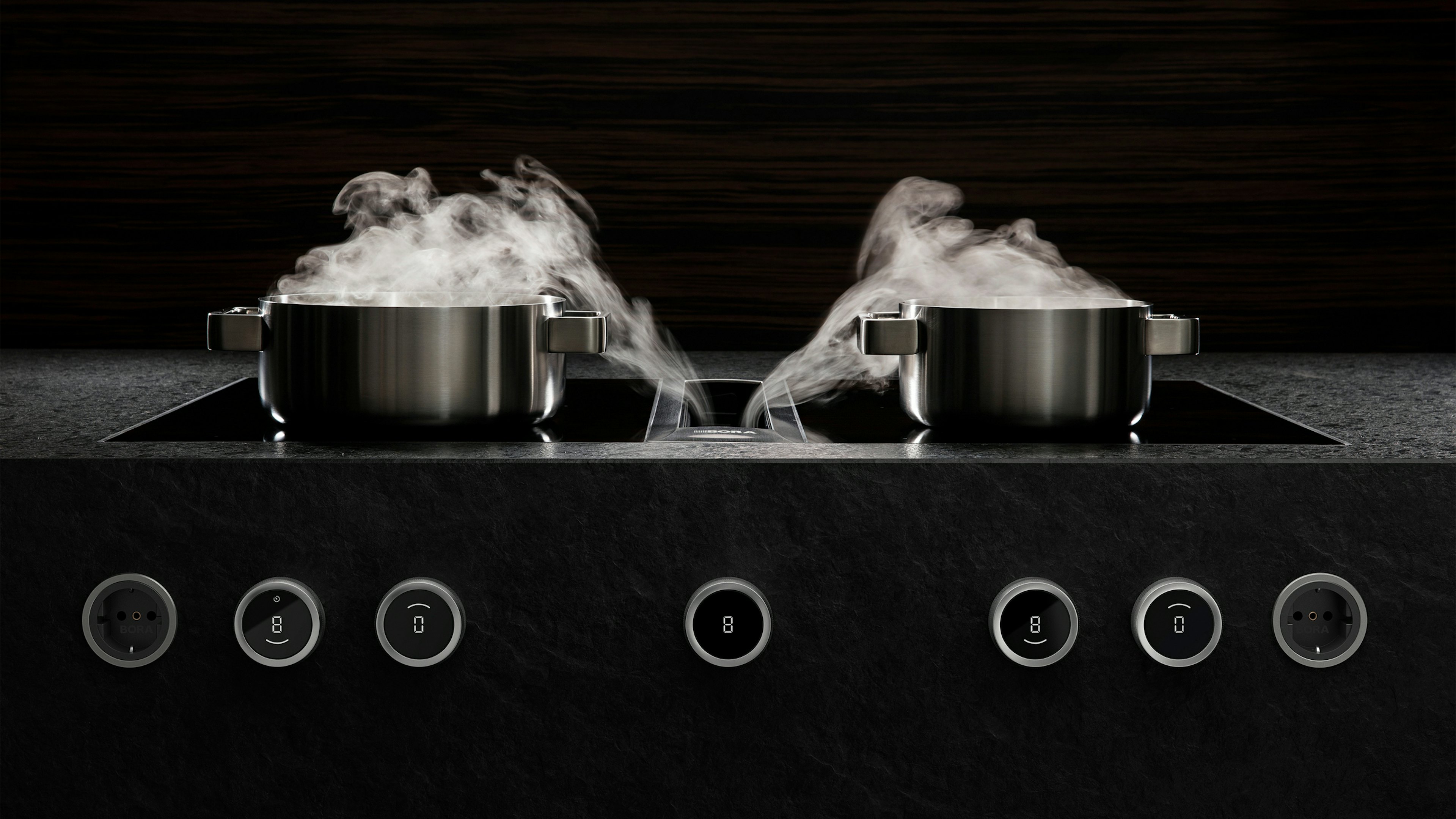Video effect BORA Professional 3.0 kookplaat met afzuiging.