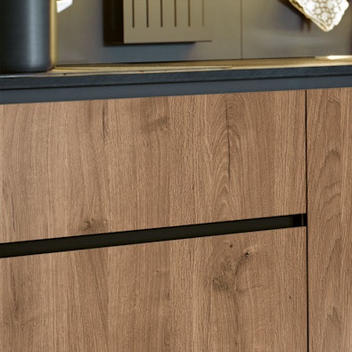 Eiken cognacbruin kunststof front