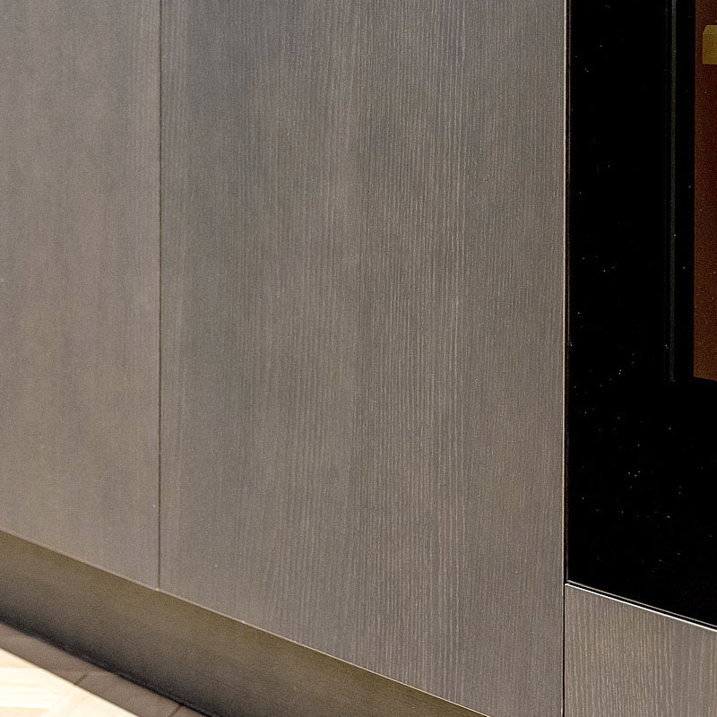 Eiken parelgrijs knoestig, geborstelde fronten