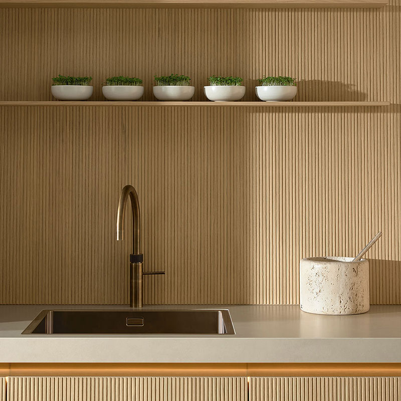 Eikenhout symetrische groeven