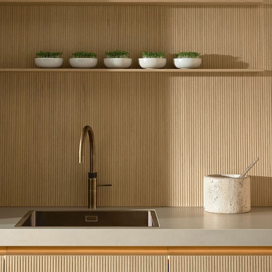 Eikenhout symetrische groeven