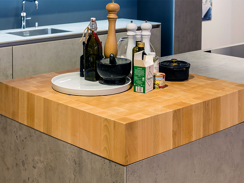 Eikenhouten snijblok.