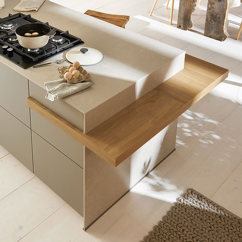 In eiland geïntegreerd bar blad