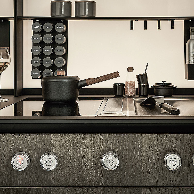 Elegant grafiet houten front