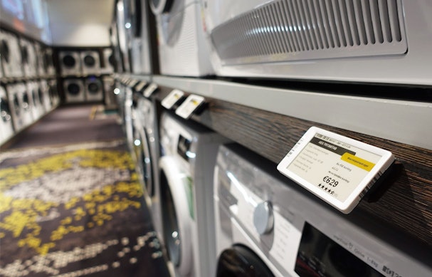 Onze showrooms zijn voorzien van elektronische prijslabels
