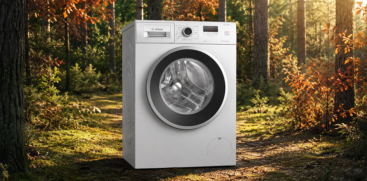 Bosch wasmachine van 7 kg met energieklasse A die centrifugeert op 1400 toeren