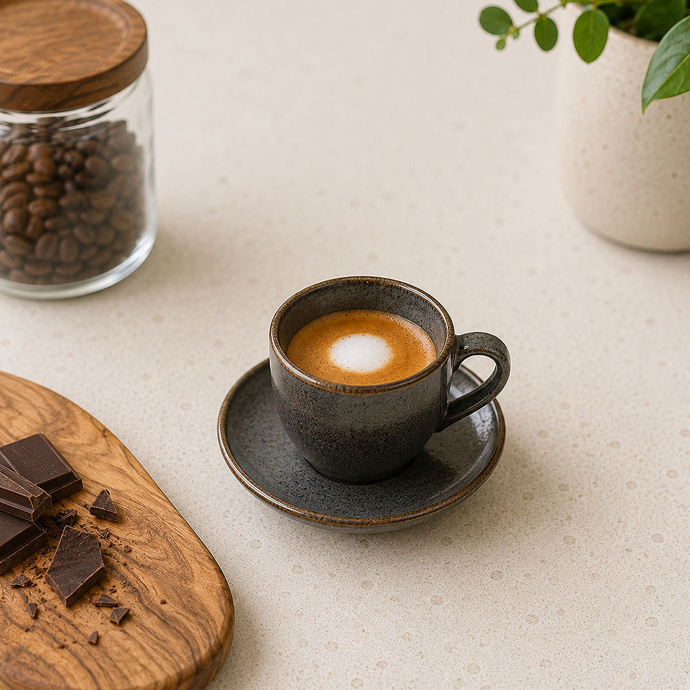 Espresso macchiato met een klein toefje melkschuim