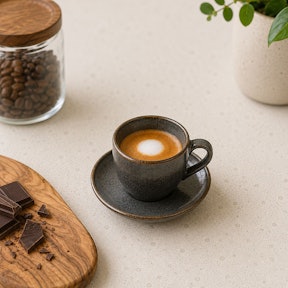 Espresso macchiato met een klein toefje melkschuim