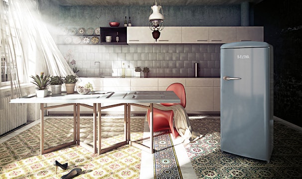 ETNA Retro koelkast in keuken.