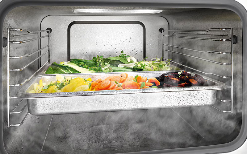 Miele stoomoven met externe stoomopwekker voor gelijkmatige garing en behoud van kleur en smaak