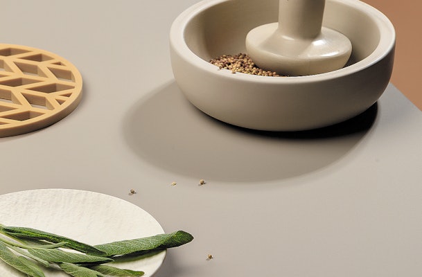 Een Fenix keukenblad is extreem mat.