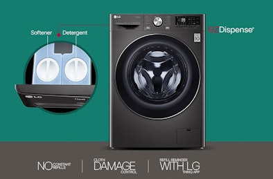 LG ezDispense automatisch doseersysteem voor wasmiddel en wasverzachter in een LG wasmachine