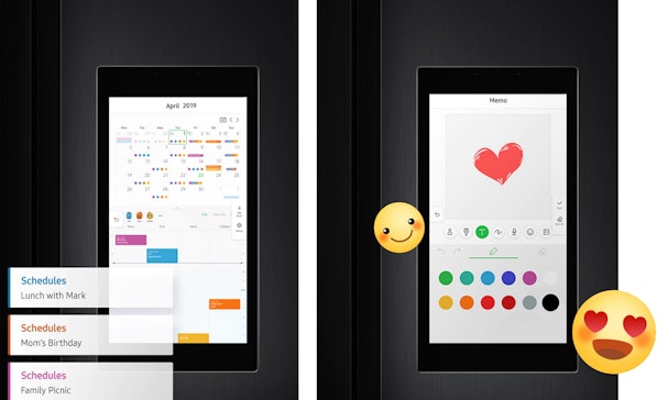 Family Connection via het touchscreen van de Family Hub koelkast