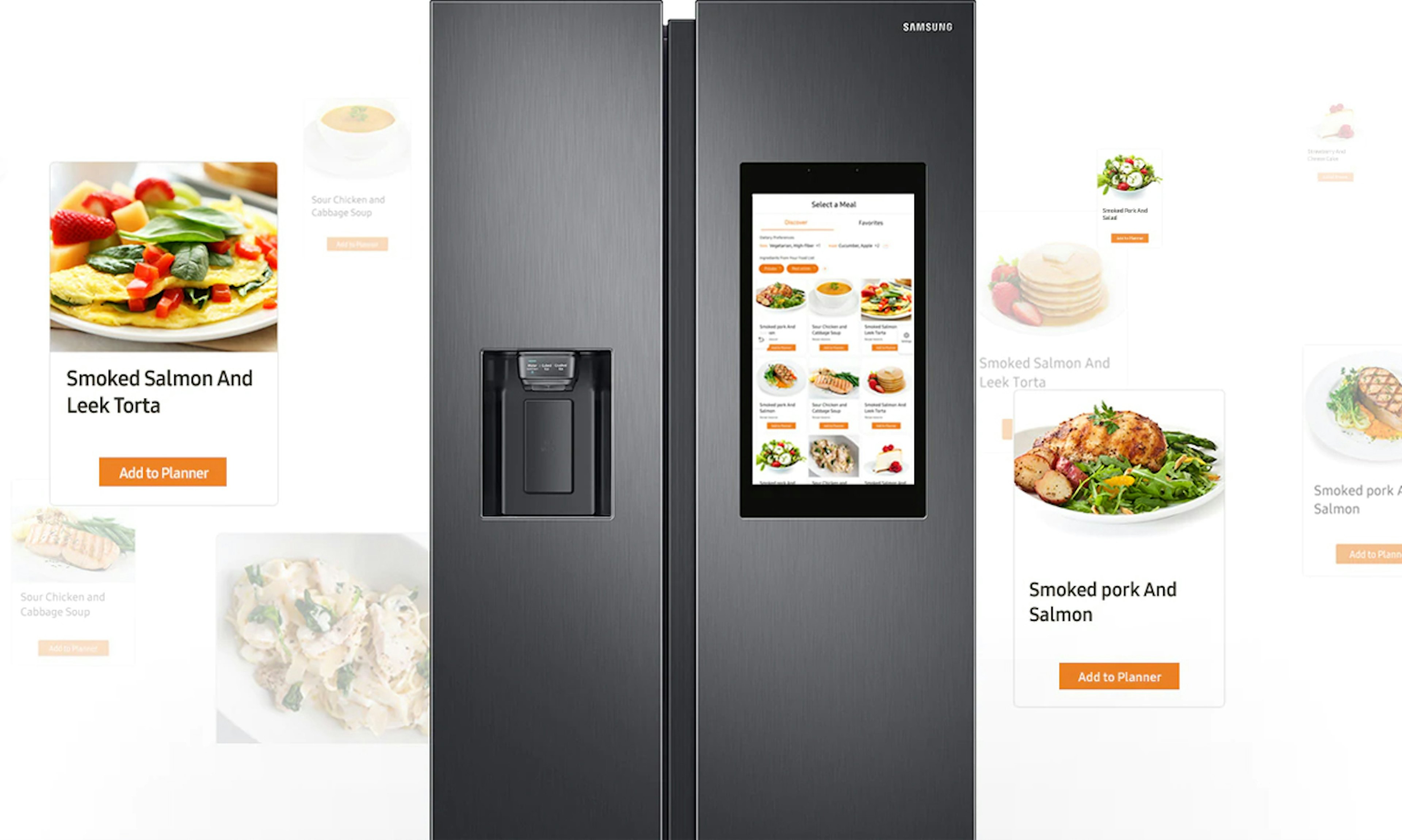 Food Management van Samsung's Family Hub koekasten